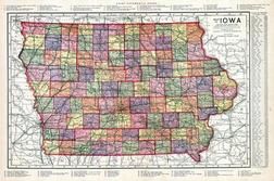 Iowa State Map, Marion County 1917